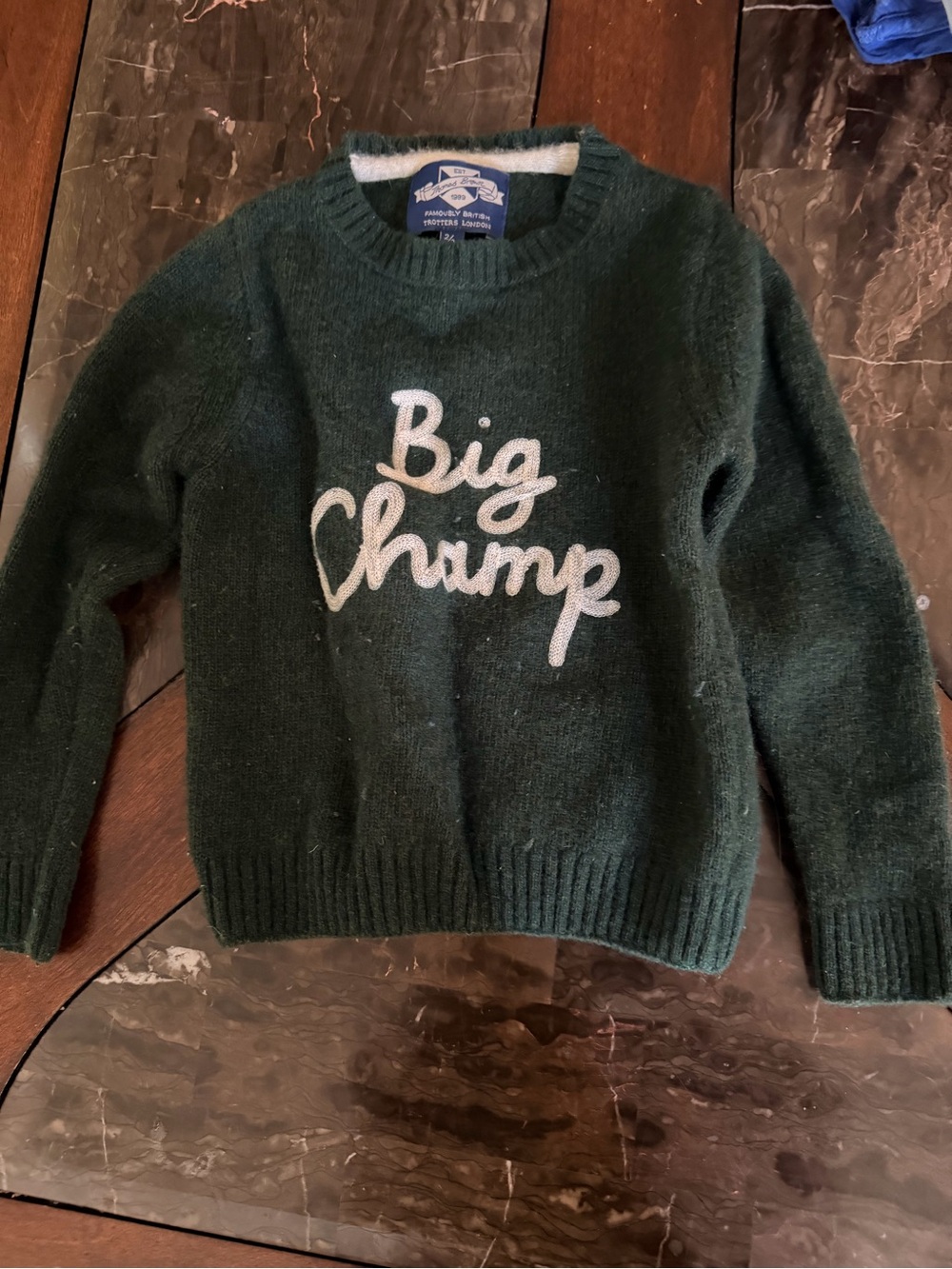 Green "Big Champ" Kids Sweater